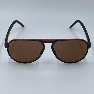 DIOR HOMME AL13.2 - Oversized Black and Red Shield Sunglasses